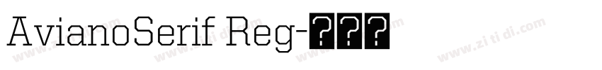 AvianoSerif Reg字体转换